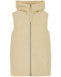 Jil Sander - Cream Polyester Down Jacket - Lyst