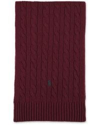 Polo Ralph Lauren - Wool-Blend Cable-Knit Scarf - Lyst