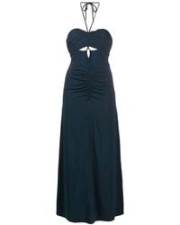 Self-Portrait - Cut-out Ruched Maxi Dress - Lyst