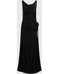 Rabanne - Rabanne Long Dress With Draping - Lyst
