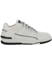Axel Arigato - 'area Lo Sneaker Stitch' White Low Top Sneakers With Contrasting Stitch Detail In Leather Man - Lyst
