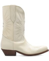 Golden Goose - Low Wish Star Embroidered Leather Cowboy Boots - Lyst