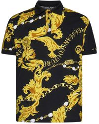 Versace - Chain Couture Two Buttons Polo Shirt - Lyst