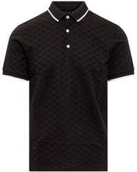 Emporio Armani - Logo-jacquard Regular-fit Cotton Polo Shirt X - Lyst