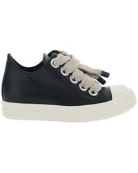 Rick Owens - Low Top Sneakers Jumbolace Leather Trainers - Lyst