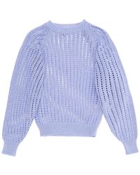 Agnona - Cotton Silk Sweater - Lyst