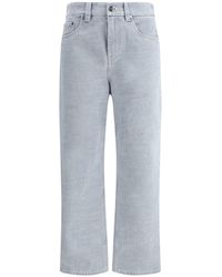 デニム・ジーパン Fendi Denim Wide-Leg Jeans Fendi Denim Wide-Leg Jeans in Blue | Lyst
