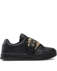 Versace - Logo Leather Sneakers - Lyst