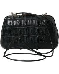 Balenciaga - Elegant Crocodile Leather Evening Clutch - Lyst