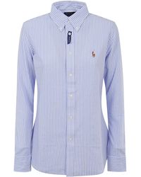 Ralph Lauren - Ls Knt Oxfrd-long Sleeve-button Front Shirt - Lyst