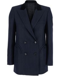 Blazé Milano - 'Maine' Double-Breasted Jacket With V Neck And Peak - Lyst