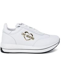 Love Moschino - Leather Low Top Sneakers - Lyst