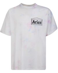 Aries - Logo Print Tie Dye T-Shirt - Lyst