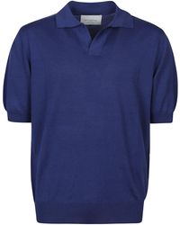 Ballantyne - Polo Neck Short Sleeve Sweater - Lyst