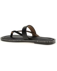 Dries Van Noten - Slip-On Leather Sandals With Sequins Calf - Lyst