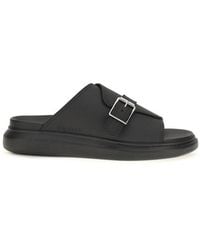 McQueen - Calf Leather Bos Taurus Platform Sandals - Lyst