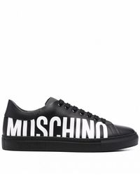 Moschino - Couture Logo Leather Sneakers - Lyst