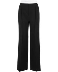 Alexander Wang - High Waisted Pleated Trouser With Logo Elastic - Lyst