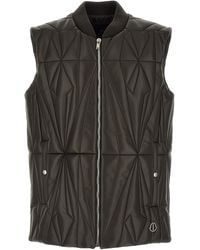 Rick Owens - Lamb Leather Sleeveless Jacket Clothing - Lyst