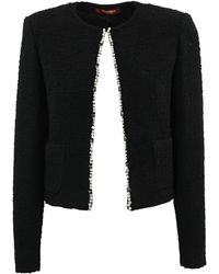 Max Mara - Embellished Bouclé Blazer Jacket - Lyst