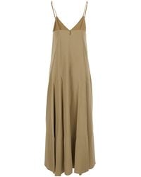 Forte Forte - Sleeveless Long Dress With V Neck And Single Front And Rear Slit - Lyst