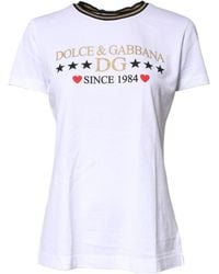 Dolce & Gabbana - Jersey T-shirt With Dg Since 1984 Print - Lyst