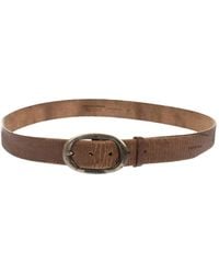 DSquared² - Craquele Leather Logo Buckle Belt Accessories - Lyst
