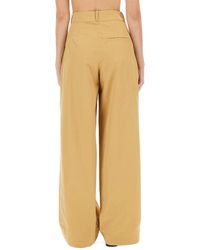 A.P.C. - Veronica Straight Fit Pants Organic Cotton Trousers - Lyst