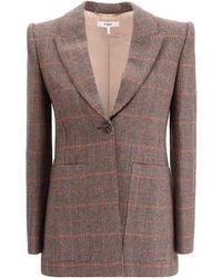 Chloé - Chloã Wool Plaid Blazer - Lyst