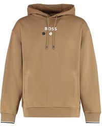 BOSS - Hooded Sweatshirt Made Of Terry Cotton - Lyst