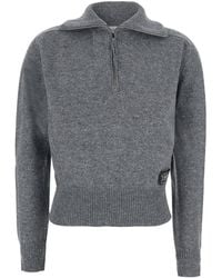 Grifoni - Wool Zip Pullover Top - Lyst