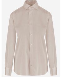 HER SHIRT HER DRESS - Silk Stretch Shirt Ludovica - Lyst