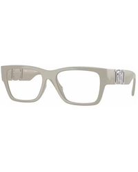 Versace - Eyeglasses Square Full Rim, Light Frame And Clear Demo Lenses Lens Ve3368U5501 - Lyst