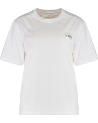 MM6 by Maison Margiela - T-Shirt Crew Neck Cotton T-Shirts & Jerseys - Lyst