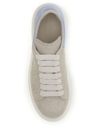 McQueen - Sneakers Oversized Suede Natural-Sky Natural/Sky Calf Leather Trainers - Lyst