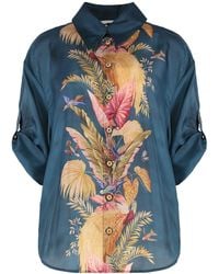 Zimmermann - Ascension Printed Silk Shirt - Lyst
