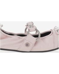 Balenciaga - City Flat Leather Ballerina Flats With Bows Lambskin - Lyst