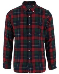 Ralph Lauren - Cotton Button-down Shirt With Check Pattern And Logo - Lyst