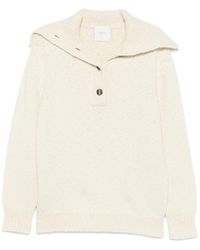 Malo - Knitted Cashmere And Wool Sweater With Sailor Collar Jumpers - Lyst