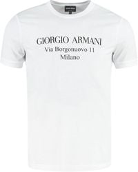 Giorgio Armani - Cotton Crew-neck T-shirt - Lyst