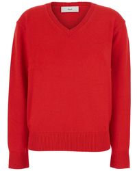 DUNST - V-Neck Cashmere Sweater Wool Top - Lyst