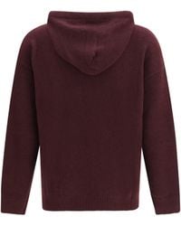 Laneus - Cashmere And Silk Hooded Sweater - Lyst