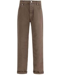 Brunello Cucinelli - Brown Cotton Jeans Denim - Lyst