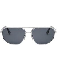 Fendi - Sunglasses Square Full Rim, Shiny Frame And Lens Fe40154U16A - Lyst