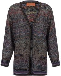 Missoni - Zigzag Pattern Cardigan - Lyst
