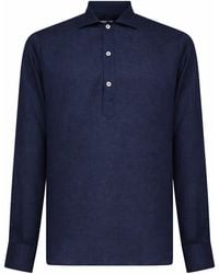 Tagliatore - Linen Polo-Style Shirt - Lyst