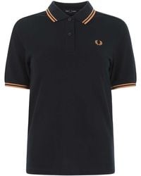 Fred Perry - Navy Blue Piquet Polo Shirt - Lyst