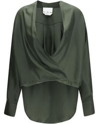 Sa Su Phi - Silk Wrap Blouse Shirt - Lyst