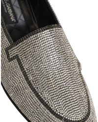 Dolce & Gabbana - Crystal Embellished Loafers Shoes Leather - Lyst