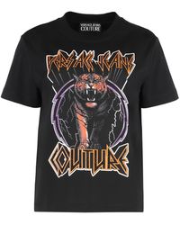 Versace Jeans Couture - T-Shirt Crew-Neck Cotton T-Shirts & Jerseys - Lyst